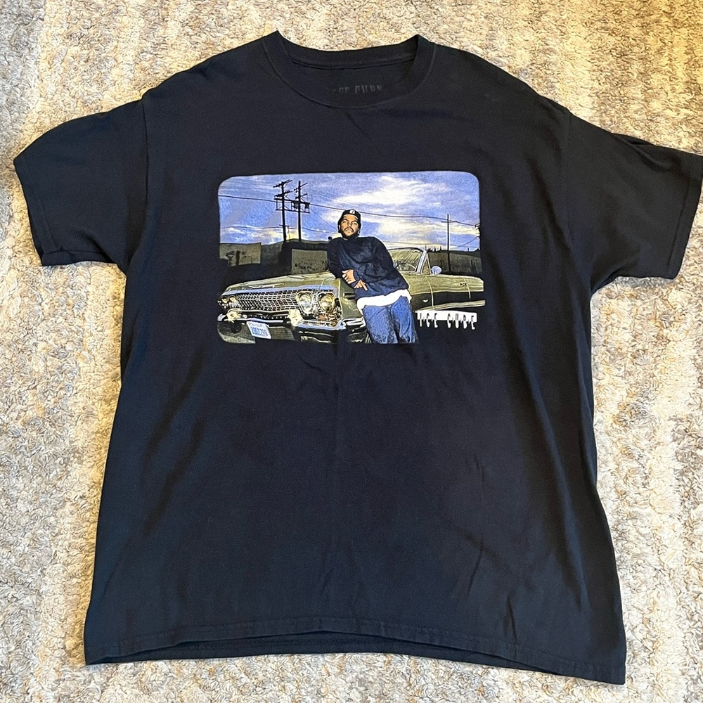 Ice Cube Shirt Men's Sz Large Black Short Sleeve Cadillac Impala Car Graphic